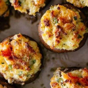 Шампиньоны, фаршированные сыром